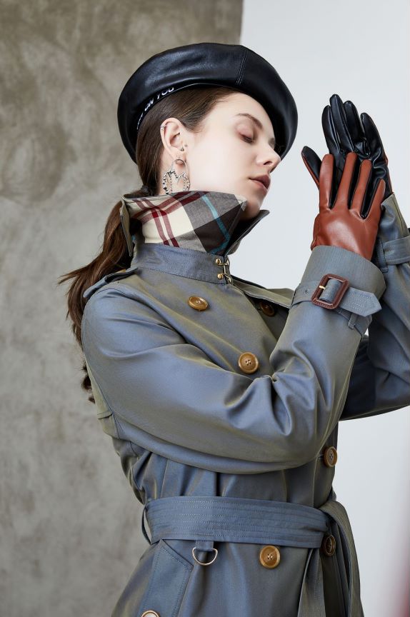 Element Long Trench Coat for Women Spring Autumn Chameleon Trench Coat for Women Elegant British Double Breasted - ALTARIA