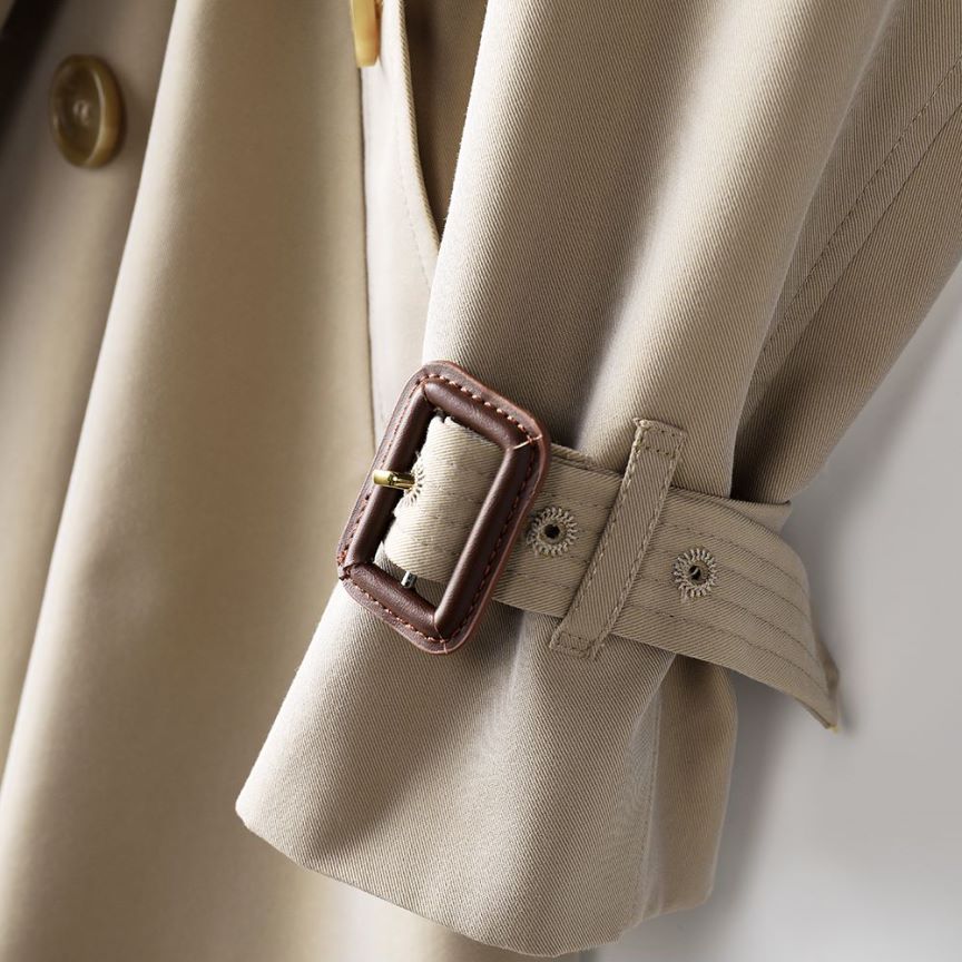 Element Long Trench Coat for Women Spring Autumn Chameleon Trench Coat for Women Elegant British Double Breasted - ALTARIA