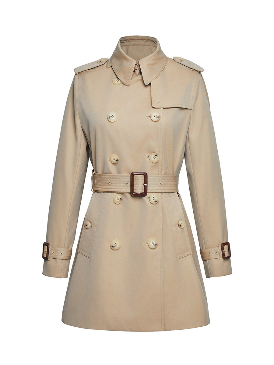 Spring Autumn Mid Length Waterproof Anti Wrinkle Trench Coat Women - ALTARIA