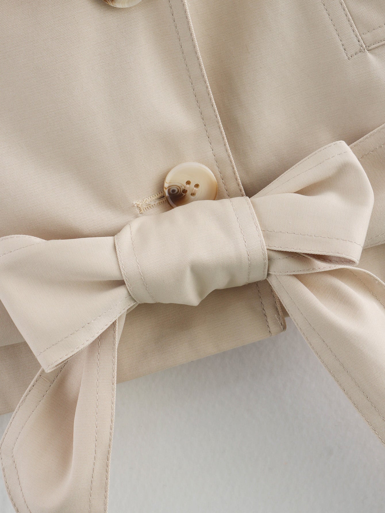 All Match Long Sleeve Series Belt Breasted Trench Coat Spring - ALTARIA