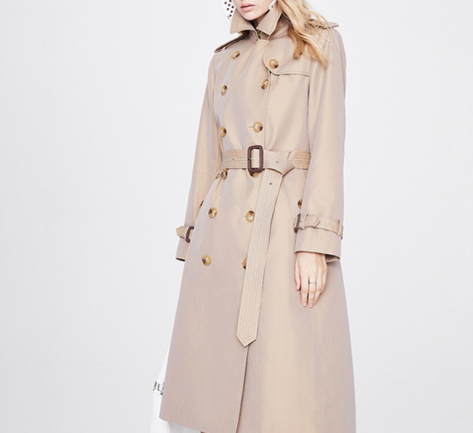 Autumn Trench Coat Women Long Trench Coat Popular Slim Fit Solid Color Non-Wrinkle Coat - ALTARIA