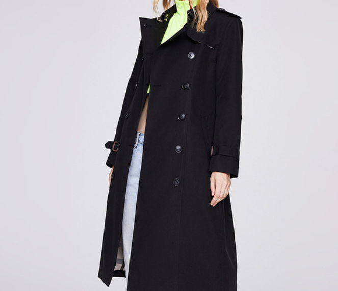 Autumn Trench Coat Women Long Trench Coat Popular Slim Fit Solid Color Non-Wrinkle Coat - ALTARIA