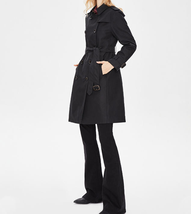 Clothing Women Mid-Length Double-Breasted Khaki British Coat Women Autumn Winter Women Clothing Plus Size - ALTARIA