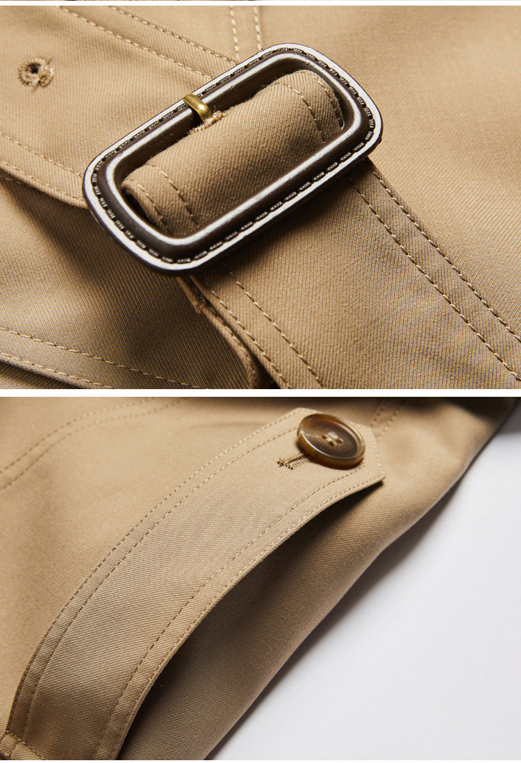 Element Autumn Winter British Double Breasted Loose Drooping Extended Trench Coat for Women - ALTARIA