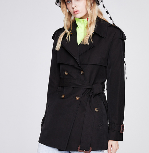 Trench Coat for Women Autumn Winter Women Overcoat Double Breasted Short Coat for Women - ALTARIA