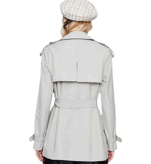 Trench Coat for Women Autumn Winter Women Overcoat Double Breasted Short Coat for Women - ALTARIA