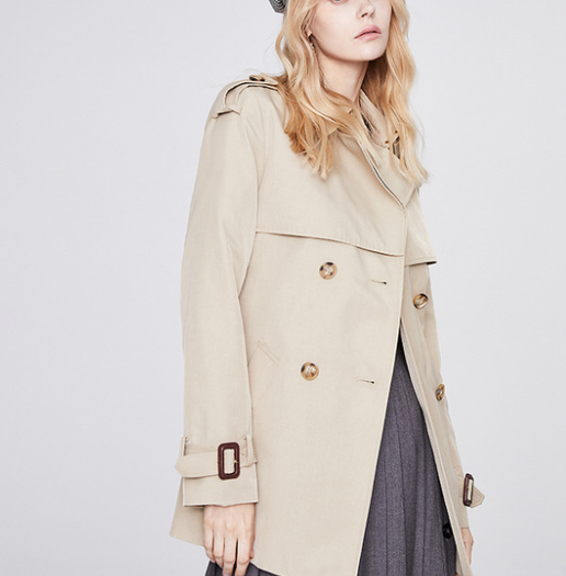 Trench Coat for Women Autumn Winter Women Overcoat Double Breasted Short Coat for Women - ALTARIA