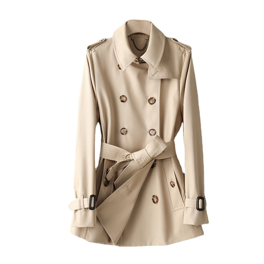 Women Element Trench Coat for Women Mid Length Fried Street Small British Spring Autumn Coat Women - ALTARIA