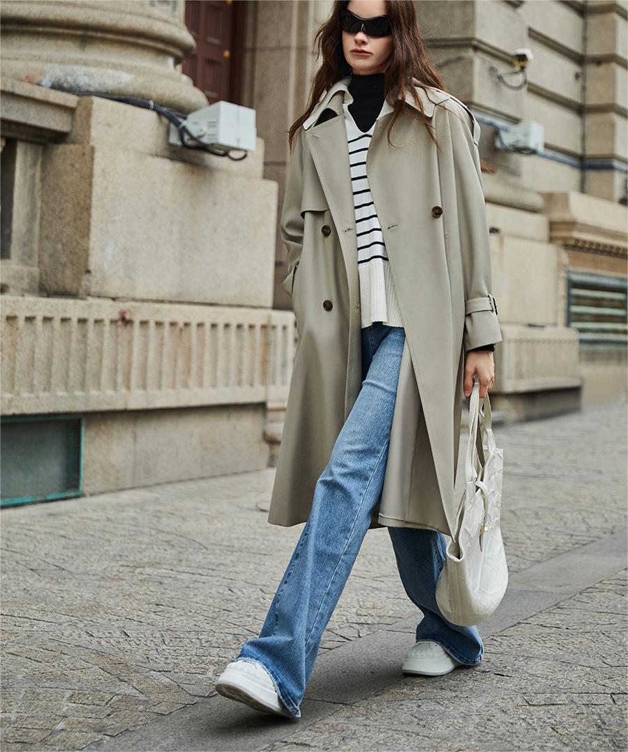Classic Non Ironing Anti Wrinkle British Casual Extended Trench Coat Women - ALTARIA
