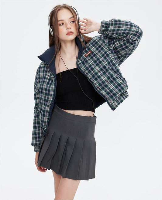 Both Sides Wearable Cotton Clothes Winter Sexy Thickening Stand Collar Bread Coat Loose Cotton Coat Short Coat - ALTARIA