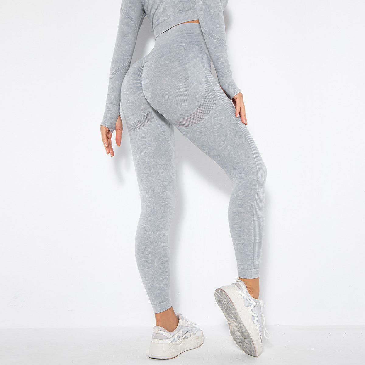 Trousers-Washed Light Gray
