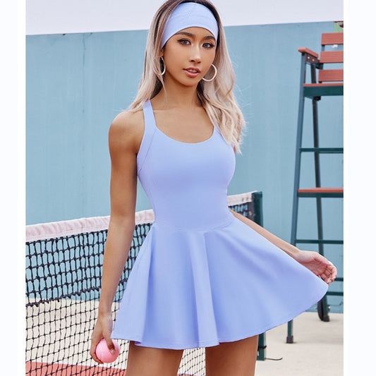 Advanced Sports Faux Two Piece Shorts One Piece Tennis One Piece Fitness Yoga Wear Beauty Back Crisscross - ALTARIA