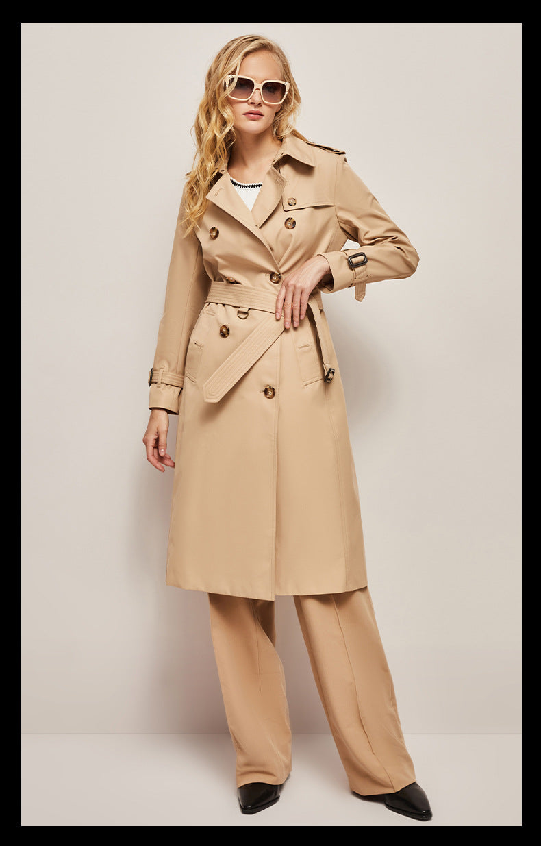 Autumn Gabadian Casual Windbreaker Women Waist Tight Slimming Fashionable Elegant British - ALTARIA