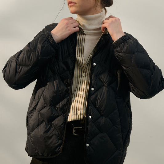 Loose Casual Short down Jacket Women Winter Warm White Duck down Coat All Match Long Sleeved Bread Coat - ALTARIA