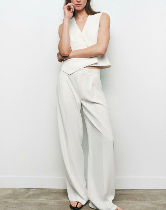 Spring Sets Vest Top Sets Wide Leg Trousers Niche - ALTARIA